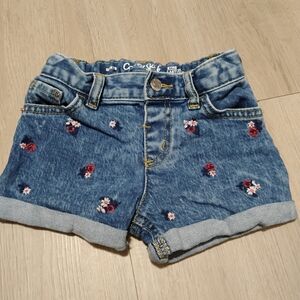 Cat & Jack Denim Shorts with Floral Embroidery